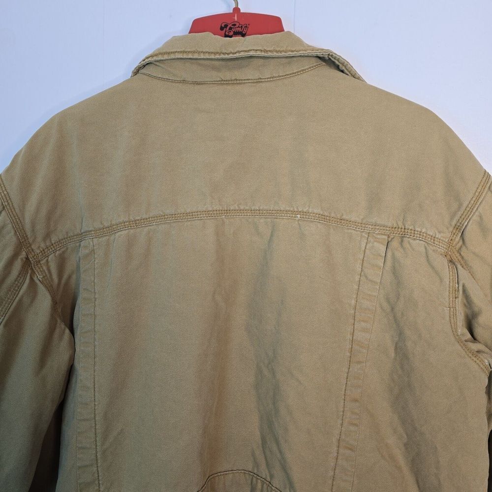 BKE 67 Mens Tan Canvas Barn Jacket Wool Blend Lined Workwear Coat Large 46150 - Picture 11 of 11